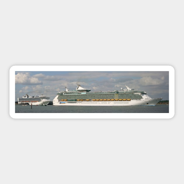 Cruise Ship Pano Sticker by RedHillDigital